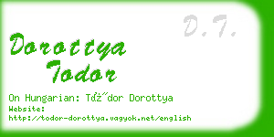 dorottya todor business card